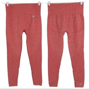 GYMSHARK WOMEN’S PINK SEAMLESS HIGH RISE LEGGINGS ACTIVE MEDIUM